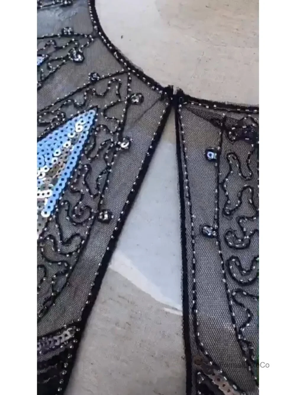 1920s Sequin Beaded Flapper Shawl Wrap Vintage Fringe Evening Party Cover Up